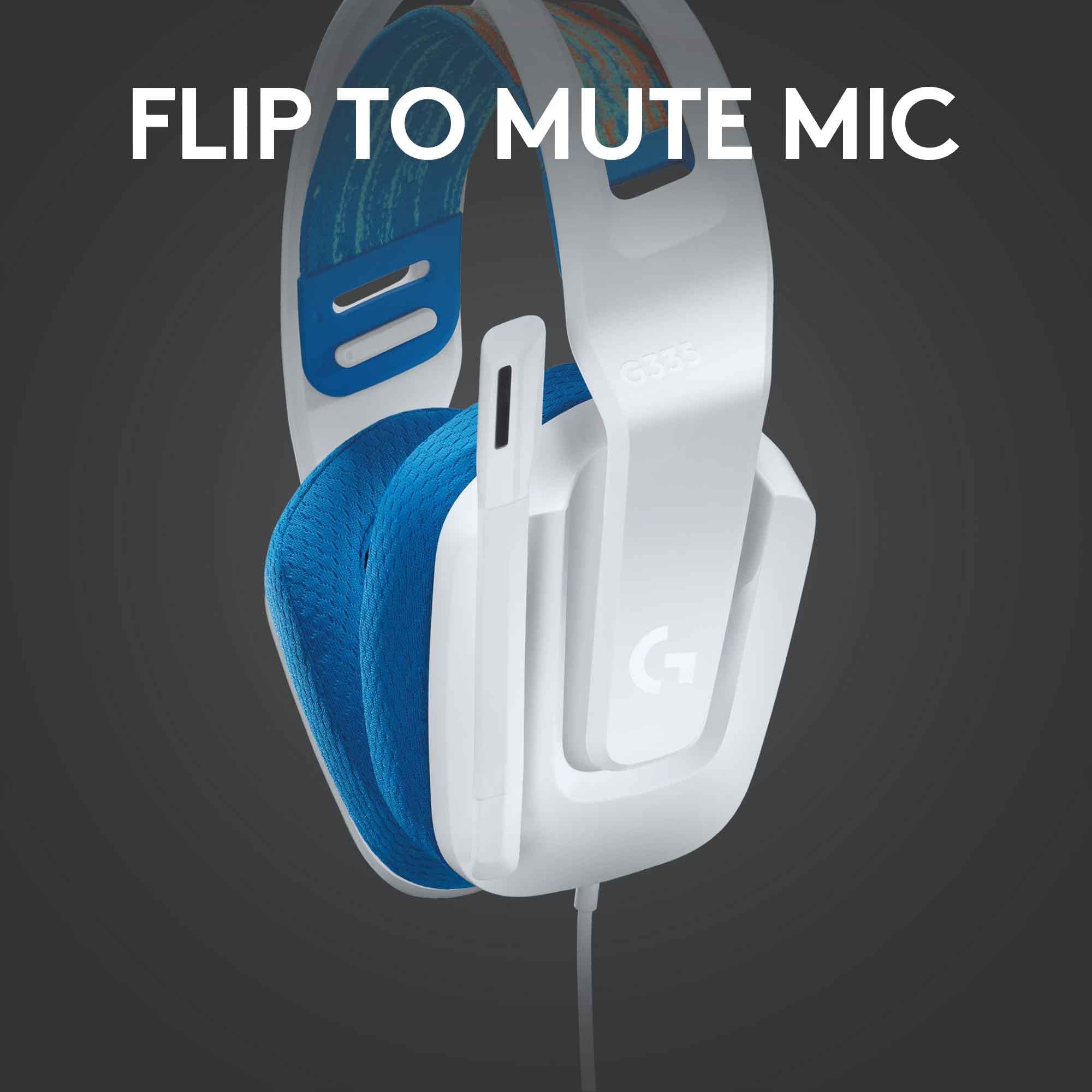 Logitech G335 Wired Gaming Headset (White)