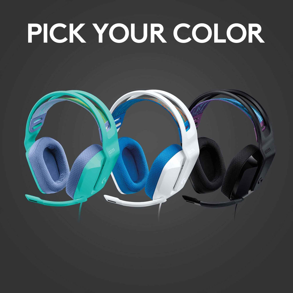 Logitech G335 Wired Gaming Headset (White)
