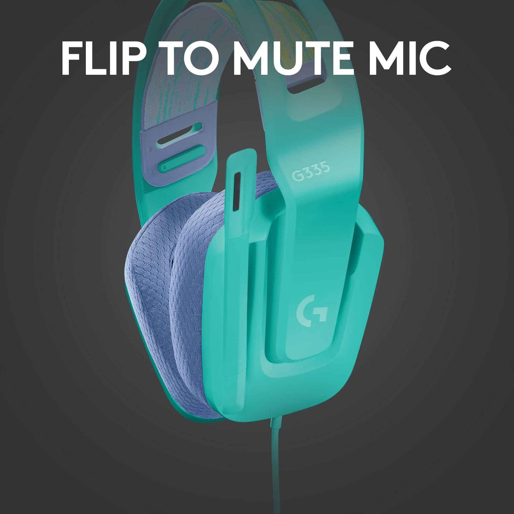 Logitech G335 Wired Gaming Headset (Mint)