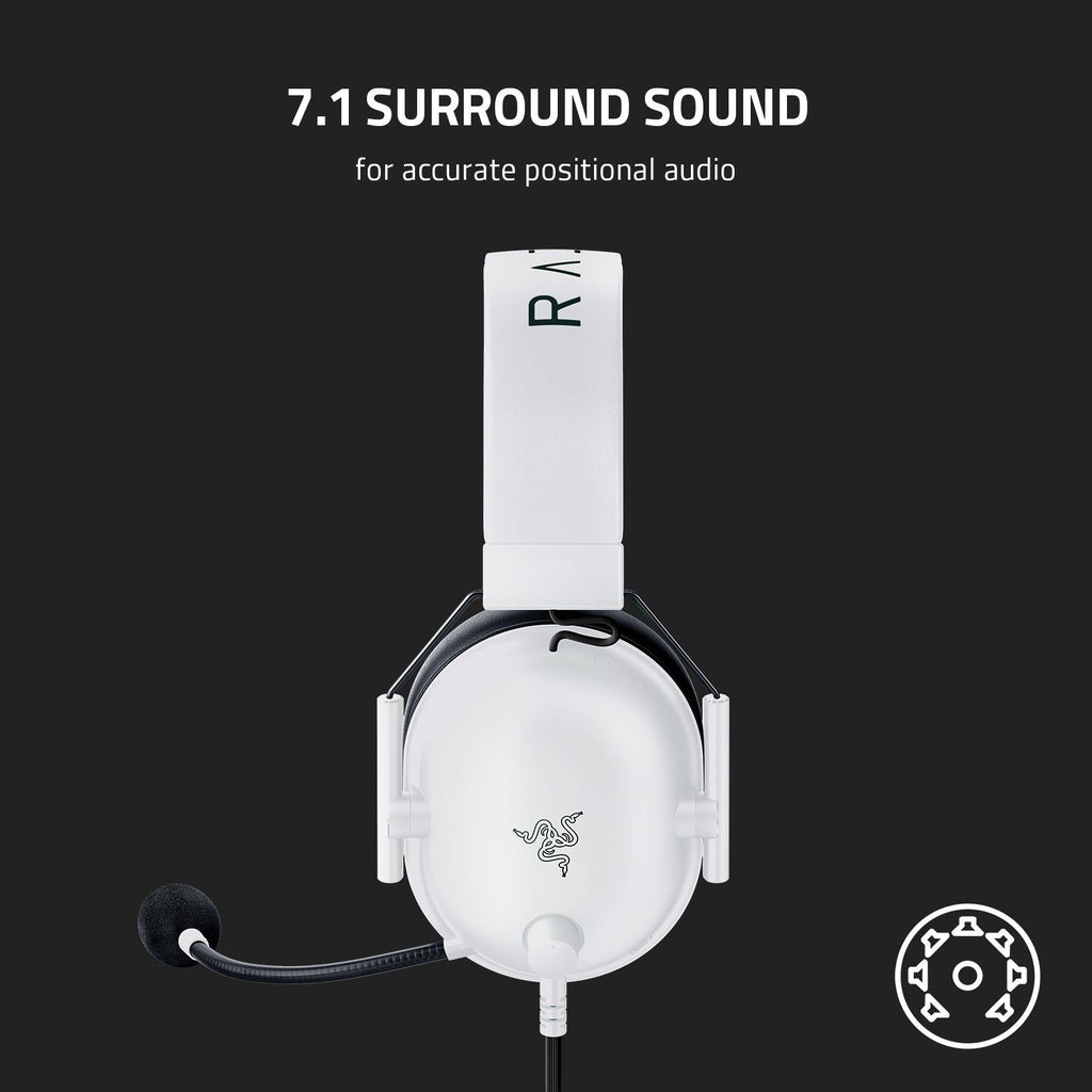 Razer BlackShark V2 X Wired Gaming Headset (White Edition)