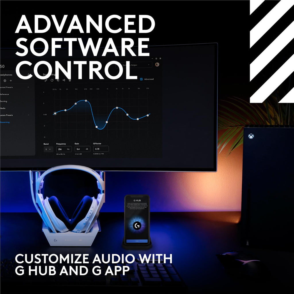 Logitech G Astro A50 LIGHTSPEED Wireless Gaming Headset + Base Station (White)