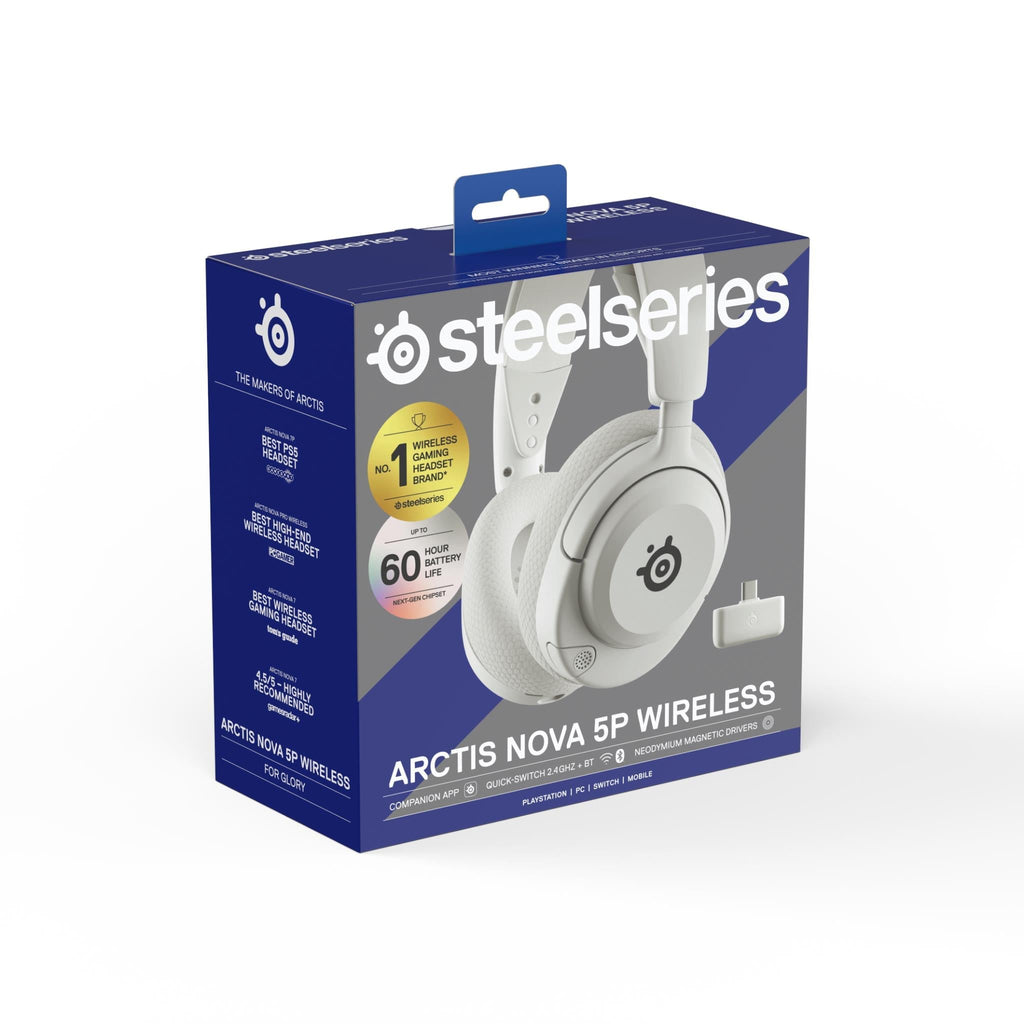 SteelSeries Arctis Nova 5P Wireless Gaming Headset (White)