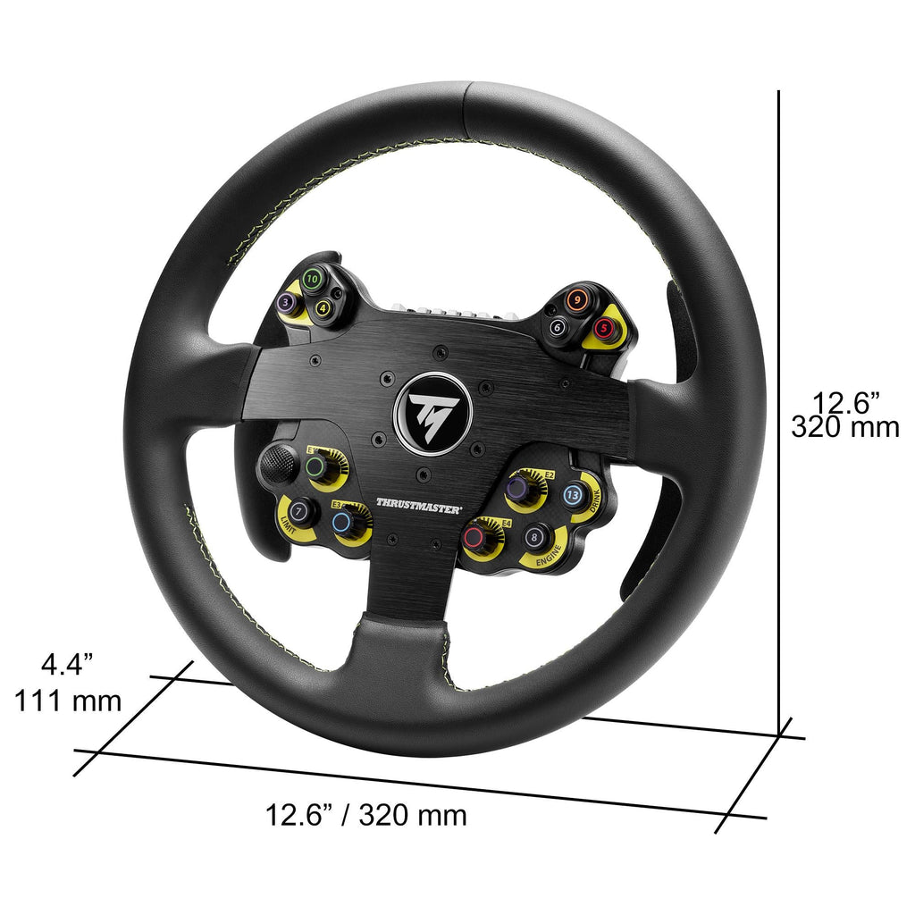 Thrustmaster EVO Racing 32R Leather, Round Leather-Wrapped Wheel Rim & Detachable Hub