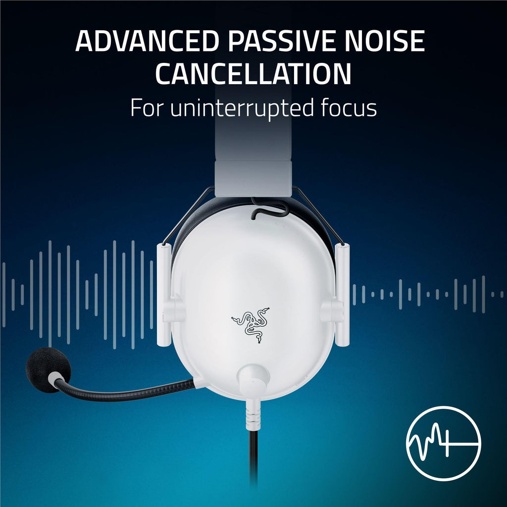 Razer BlackShark V2 X Wired Esports Headset for PlayStation (White)