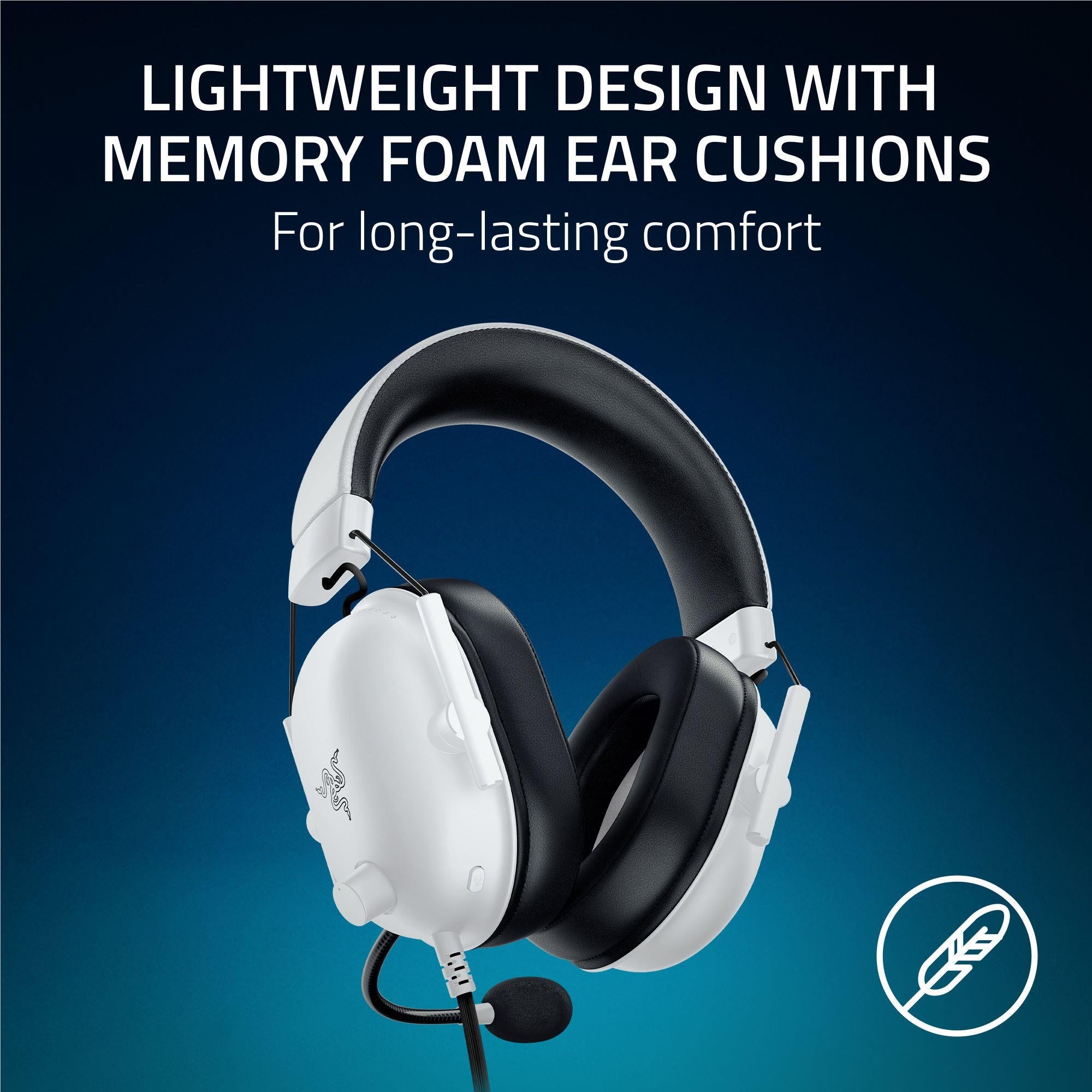 Razer BlackShark V2 X Wired Esports Headset for PlayStation (White)